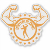 logo musculation bodybuilding 19 etoile シール (正面)
