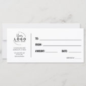 Logo Navy Blue Business Gift Certificate (裏面)