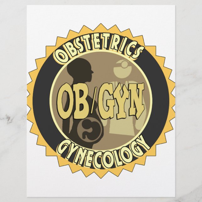LOGO OB/GYNのバッジのメスの博士 (正面)