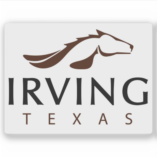 Logo of Irving, Texas, USA シール (正面)