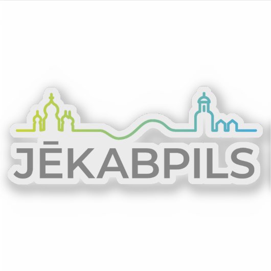 Logo of the city of Jēkabpils, Latvia シール (正面)