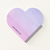 Logo on desert sunset watercolour heart notebook ノートブック (裏面)