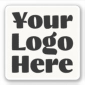 Logo on Off White square Business Water Bottle シール (正面)