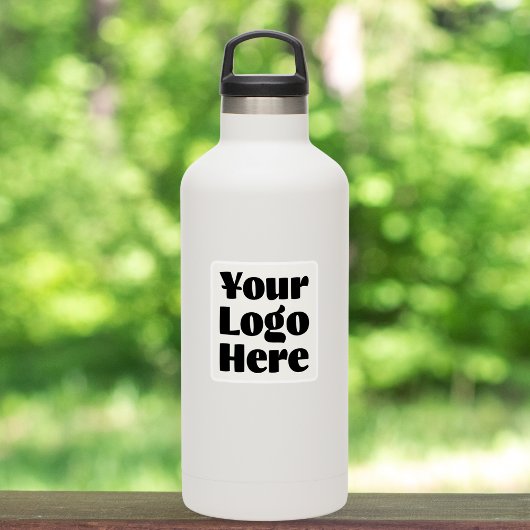 Logo on Off White square Business Water Bottle シール