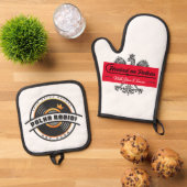 Logo Oven Mitt and Pot Holder Set 鍋つかみ&鍋敷きセット (トップダウン)