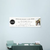 Logo Photo Business Contact Information Editable 横断幕 (トレードショー)