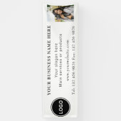 Logo Photo Business Contact Information Editable 横断幕 (縦)