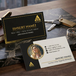 Logo & Photo Modern Minimalist Realtor Broker Agen 名刺