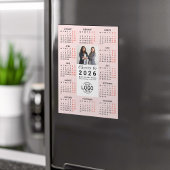 Logo Photo Soft Blush Calendar 2026 Magnetic Card マグネット招待状