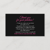 Logo Pink Crown Jewelry Accessories Thank You 名刺 (正面)