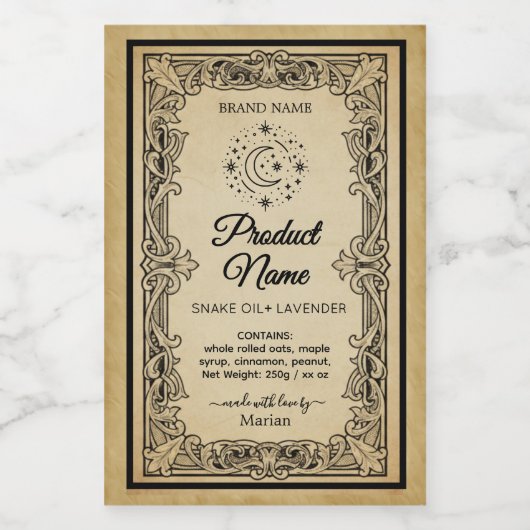 Logo Potion Vintage Apothecary Labels  ワインラベル (シングルラベル)