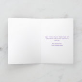 Logo Purple White Balloons Corporate Birthday Card シーズンカード (内部)
