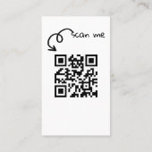 Logo QR Code and Text Custom Personalized 名刺 (裏面)