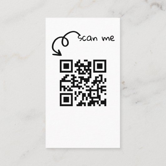 Logo QR Code and Text Custom Personalized 名刺 (裏面)