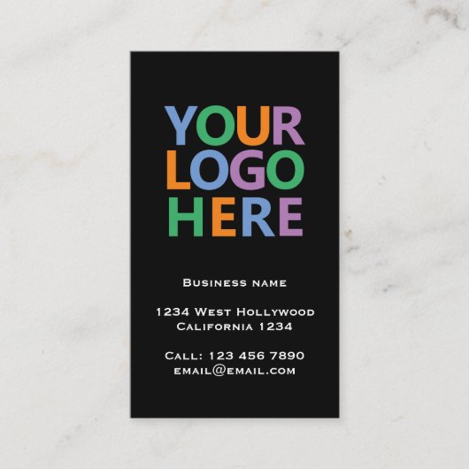 Logo QR Code and Text Custom Personalized 名刺 (正面)