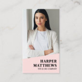 Logo QR Code Blush Pink 名刺 (正面)