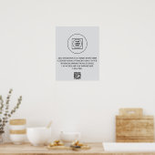 Logo QR Code Business Branding Blue Design poster ポスター (キッチン)