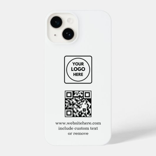 Logo QR Code Business Promo iphone case iPhoneケース (裏面)