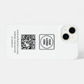 Logo QR Code Business Promo iphone case iPhoneケース (裏面横)