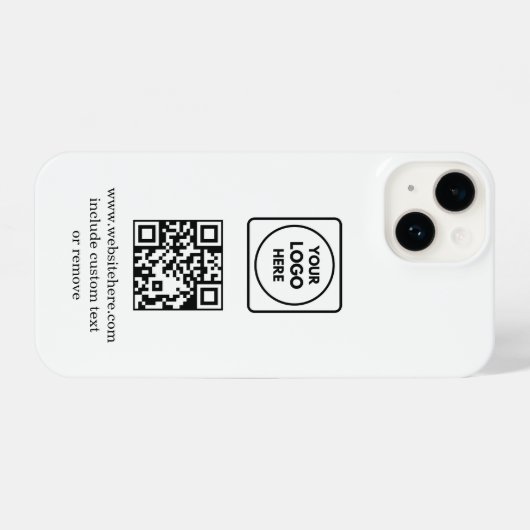 Logo QR Code Business Promo iphone case iPhoneケース (裏面横)