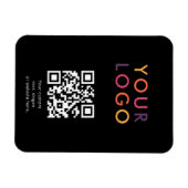 Logo QR Code Business Template Black マグネット (横)