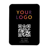 Logo QR Code Business Template Black マグネット (縦)