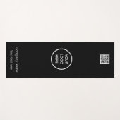 Logo QR Code Company Black Business Gym Simple ヨガマット (正面(横))