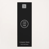 Logo QR Code Company Black Business Gym Simple ヨガマット (正面)