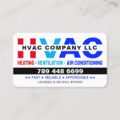 Logo, Qr Code & License - Modern AC Services, HVAC 名刺 (正面)