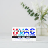 Logo, Qr Code & License - Modern AC Services, HVAC 名刺 (スタンド正面)