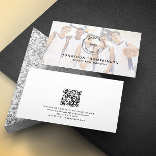 Logo QR Code Photo Overlay Sports Photographer 名刺