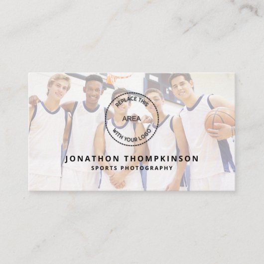 Logo QR Code Photo Overlay Sports Photographer 名刺 (正面)