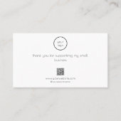 Logo QR Code Thank You Card Small Business 名刺 (正面)