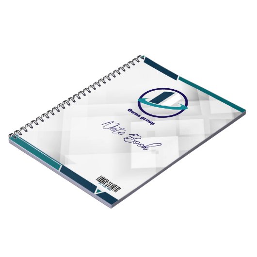  Logo & QR CODE white background ノートブック (左側)