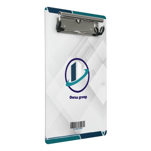  Logo & QR CODE white background ミニクリップボード (アングル)