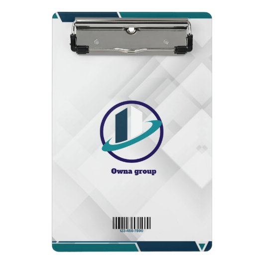  Logo & QR CODE white background ミニクリップボード (正面)