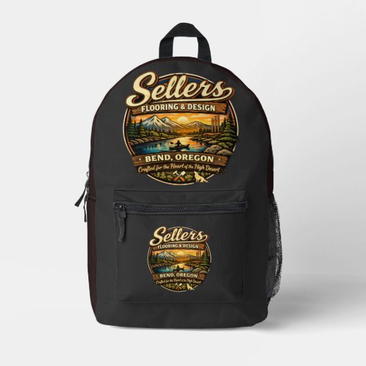 logo shirt  プリントバックパック (正面)