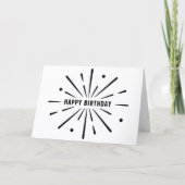 Logo Simple Black White Corporate Birthday Card シーズンカード (正面)