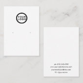 Logo Simple Minimal Jewelry Earring Display  名刺 (正面/裏面)