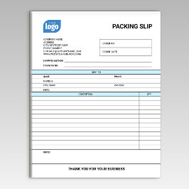 Logo Small Business Packing Slip Template Notepad ノートパッド