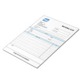 Logo Small Business Packing Slip Template Notepad ノートパッド (アングル)