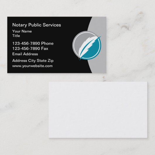 Logo Template Notary Public Business Card Design 名刺 (正面/裏面)