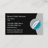 Logo Template Notary Public Business Card Design 名刺 (正面)