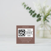 Logo Terracotta QR Code Website Social Media スクエア名刺 (スタンド正面)