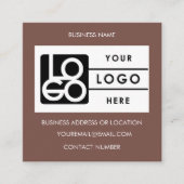 Logo Terracotta QR Code Website Social Media スクエア名刺 (正面)