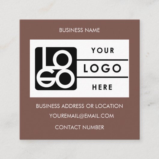 Logo Terracotta QR Code Website Social Media スクエア名刺 (正面)