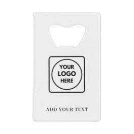 Logo Text QR Code Business Credit Card Design クレジットカード栓抜き