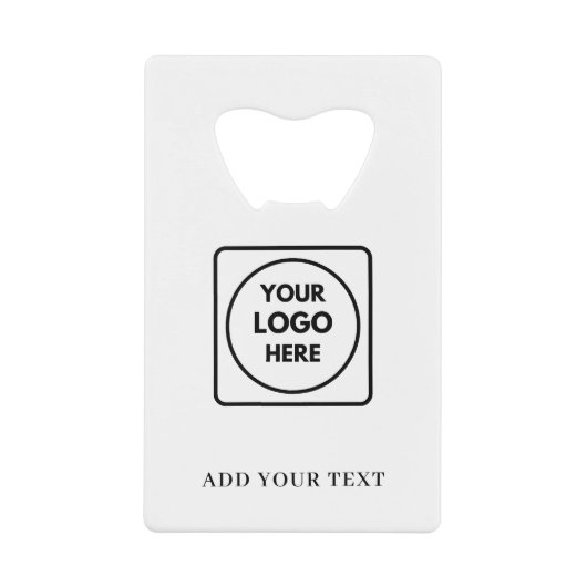 Logo Text QR Code Business Credit Card Design クレジットカード栓抜き (正面)