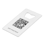 Logo Text QR Code Business Credit Card Design クレジットカード栓抜き (裏面アングル)