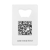 Logo Text QR Code Business Credit Card Design クレジットカード栓抜き (裏面)